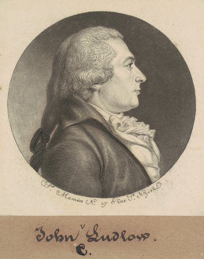 John Crooke Ludlow door Charles B. J. Févret de Saint Mémin