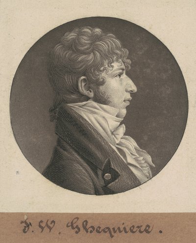 John Francis William Ghequiere door Charles B. J. Févret de Saint Mémin