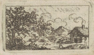 Landschap met Huis door Charles B. J. Févret de Saint Mémin