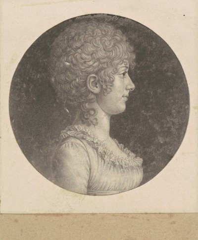 Margaret Polk door Charles B. J. Févret de Saint Mémin