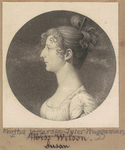 Martha Jefferson Tyler Waggaman door Charles B. J. Févret de Saint Mémin
