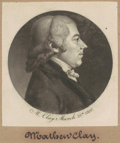 Matthew Clay door Charles B. J. Févret de Saint Mémin