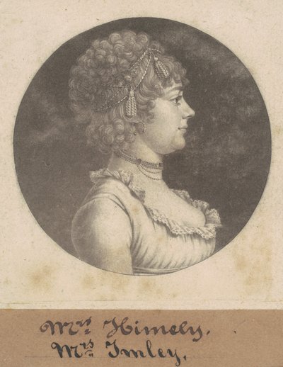 Mevrouw James Henderson Imlay door Charles B. J. Févret de Saint Mémin