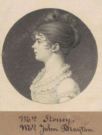Mevrouw William Drayton door Charles B. J. Févret de Saint Mémin