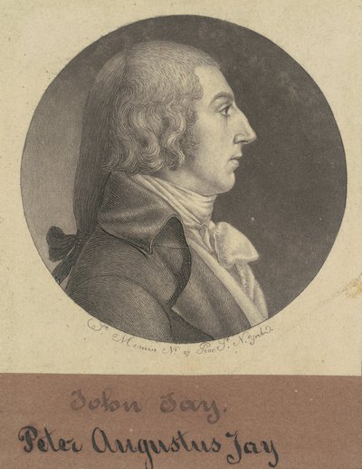 Peter Augustus Jay door Charles B. J. Févret de Saint Mémin