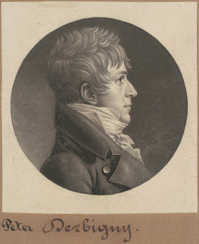Pierre Auguste Charles Bourguignon Derbigny door Charles B. J. Févret de Saint Mémin