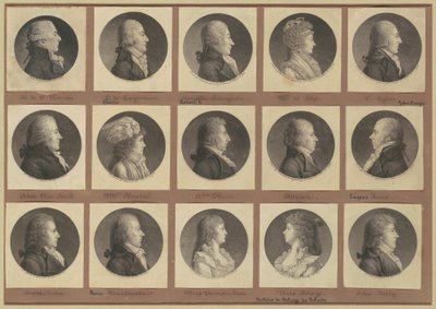 Saint-Mémin Collectie van Portretten, Groep 1 door Charles B. J. Févret de Saint Mémin