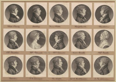 Saint-Mémin Collectie van Portretten, Groep 25 door Charles B. J. Févret de Saint Mémin