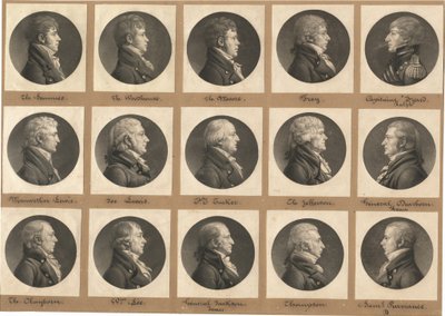 Saint-Mémin collectie van portretten, groep 31 door Charles B. J. Févret de Saint Mémin