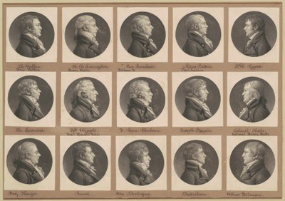 Saint-Mémin Collectie van Portretten, Groep 32 door Charles B. J. Févret de Saint Mémin