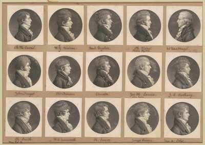 Saint-Mémin Collectie van Portretten, Groep 41 door Charles B. J. Févret de Saint Mémin