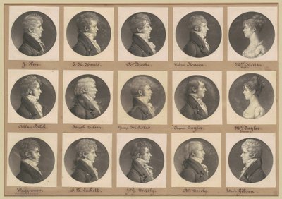 Saint-Mémin collectie van portretten, Groep 42 door Charles B. J. Févret de Saint Mémin