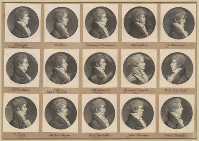 Saint-Mémin Collectie van Portretten, Groep 45 door Charles B. J. Févret de Saint Mémin