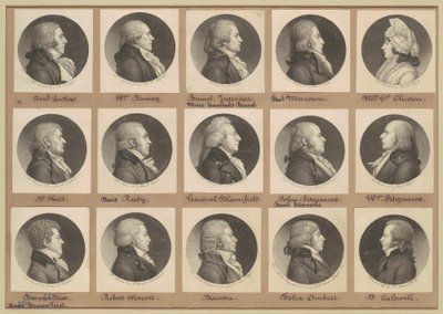 Saint-Mémin Collectie van Portretten, Groep 8 door Charles B. J. Févret de Saint Mémin