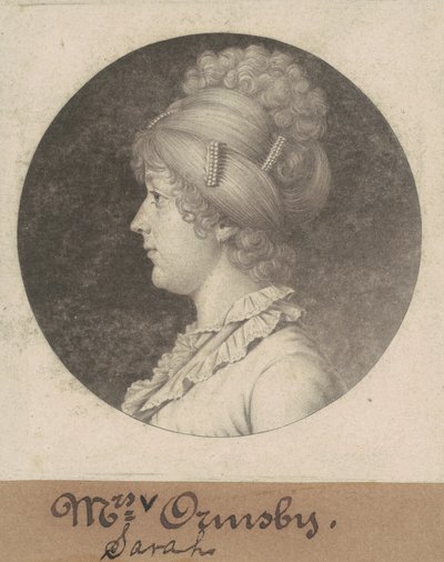 Sarah Mahon Ormsby door Charles B. J. Févret de Saint Mémin