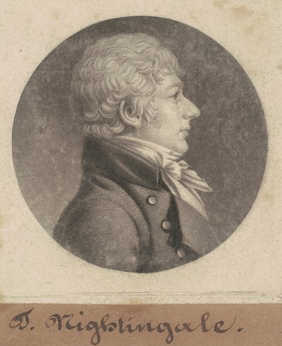 T. Nightingale door Charles B. J. Févret de Saint Mémin