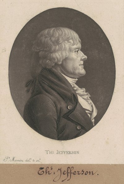 Thomas Jefferson door Charles B. J. Févret de Saint Mémin
