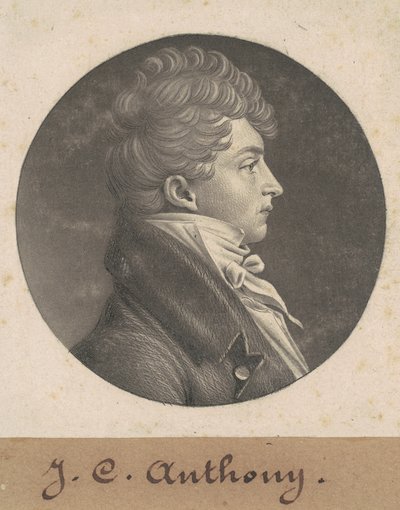 Onbekende man door Charles B. J. Févret de Saint Mémin