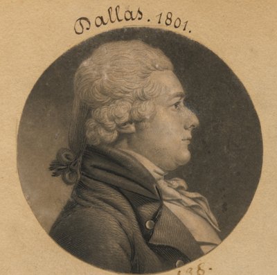 Alexander James Dallas door Charles Balthazar Julien Févret de Saint-Mémin