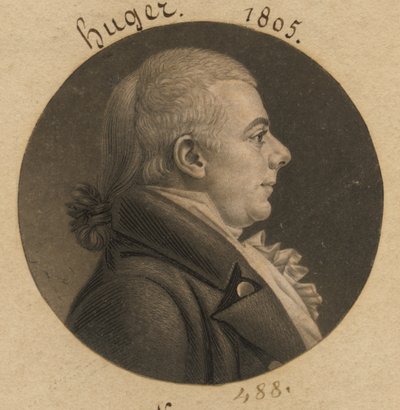 Benjamin Huger door Charles Balthazar Julien Févret de Saint-Mémin