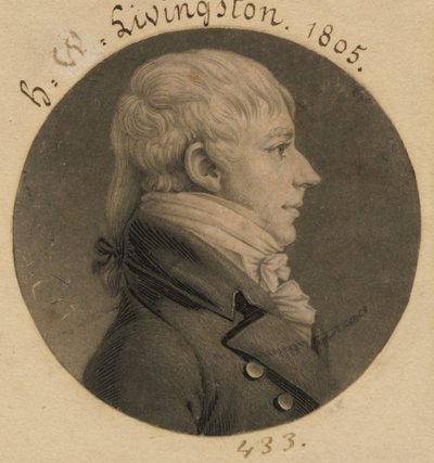 Henry Walter Livingston door Charles Balthazar Julien Févret de Saint-Mémin