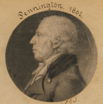 Isaac Penington door Charles Balthazar Julien Févret de Saint-Mémin