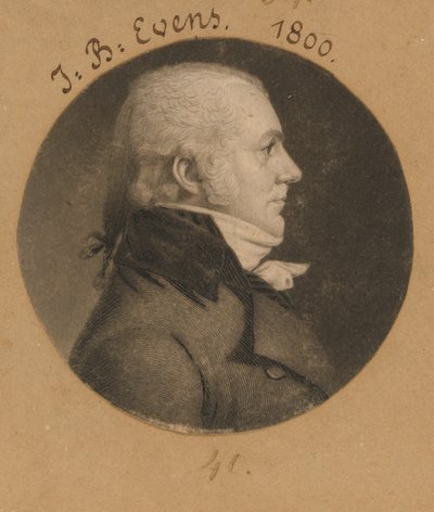John B. Evens door Charles Balthazar Julien Févret de Saint-Mémin