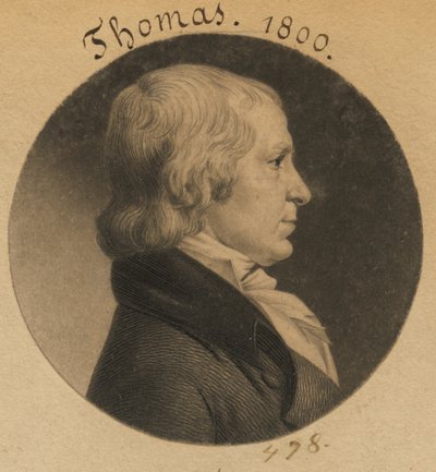 John Chew Thomas door Charles Balthazar Julien Févret de Saint-Mémin