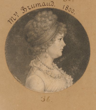 Frau Brumaud door Charles Balthazar Julien Févret de Saint-Mémin