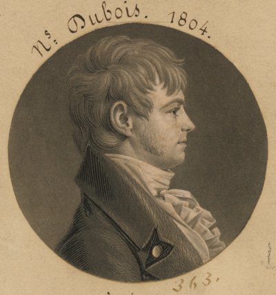Nicholas DuBois door Charles Balthazar Julien Févret de Saint-Mémin