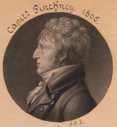 Möglicherweise Charles Pinckney oder Dr. George Wilson door Charles Balthazar Julien Févret de Saint-Mémin