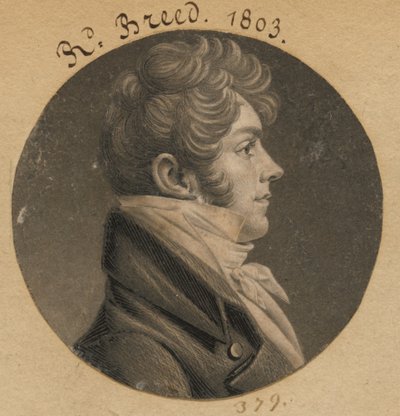 Richard Brent door Charles Balthazar Julien Févret de Saint-Mémin