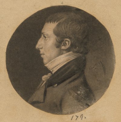 Ongeïdentificeerde man door Charles Balthazar Julien Févret de Saint-Mémin