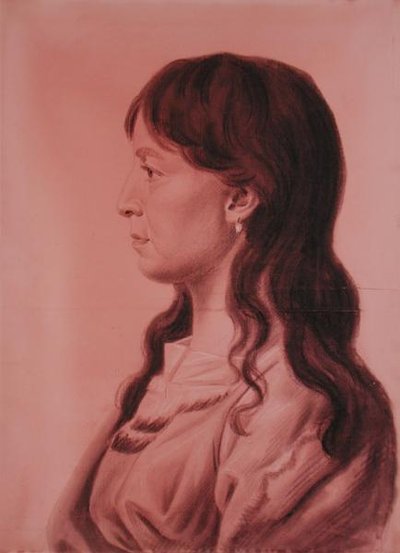 Gele Maïs, Indiaans Meisje van de Iowas van de Missouris door Charles Balthazar Julien Févret de Saint Mémin