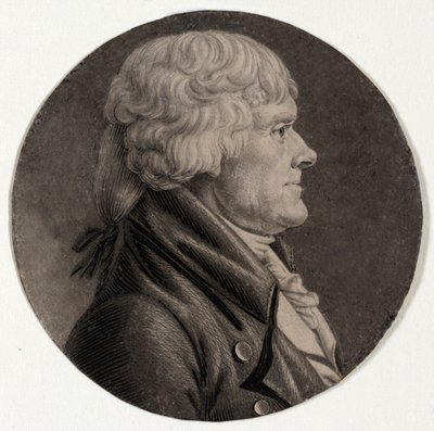 Thomas Jefferson door Charles Balthazar Julien Févret de Saint Mémin