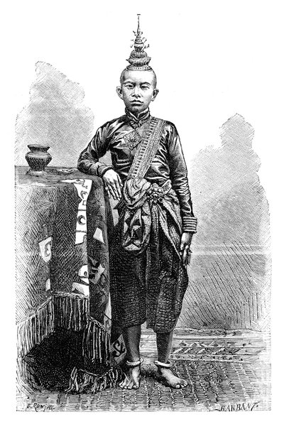 Cambojan, oudste zoon van Narodom, 1895 door Charles Barbant