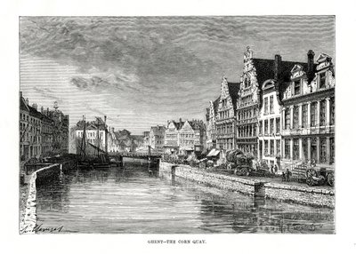 De Korenkaai, Gent, Vlaanderen, België, 1879 door Charles Barbant