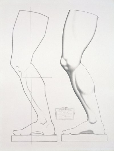 Been van Germanicus, plaat 25 uit Cours du Dessin Volume I: Modeles dapres la bosse, c.1868 door Charles Bargue