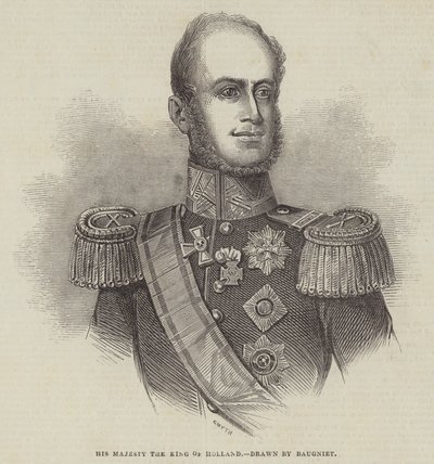 Zijne Majesteit de Koning van Nederland door Charles Baugniet