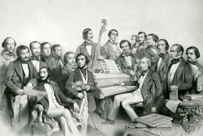 De Muzikale Unie, uitgegeven door Hanhart, 1851 door Charles Baugniet