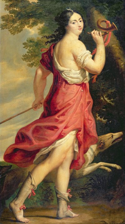 Madame de Montespan als Diana de Jageres door Charles Beaubrun