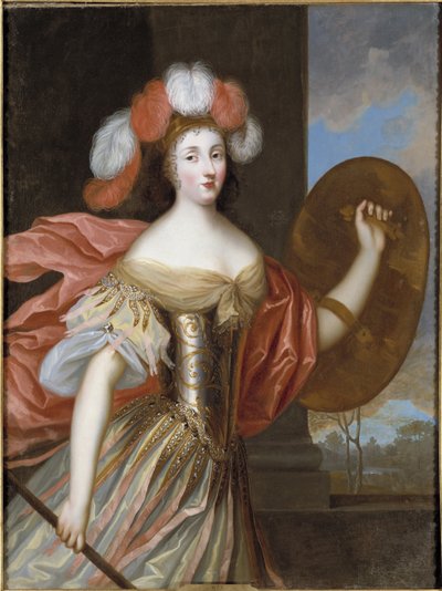 Portret van Olympia Mancini, gravin van Soissons als Athena door Charles Beaubrun
