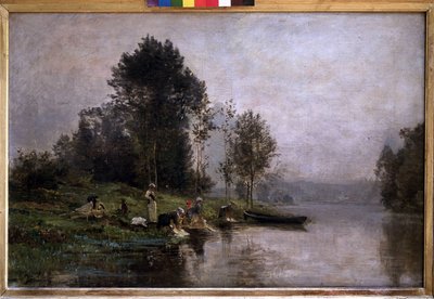 Mistige ochtend aan de Oise door Charles Beauverie