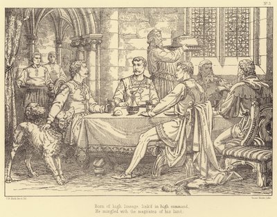 Illustratie voor Lara, Een Verhaal door Lord Byron door Charles Bell Birch