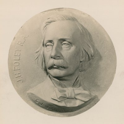 Reliëfsculptuur van beeldhouwer John Henry Foley door Charles Bell Birch