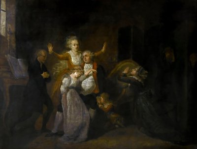Afscheid van Lodewijk XVI door zijn Familie in de Tempel door Charles Benazech