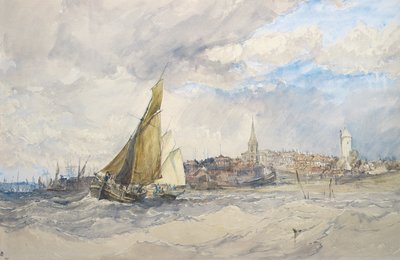 Harwich, vanaf de Zee door Charles Bentley
