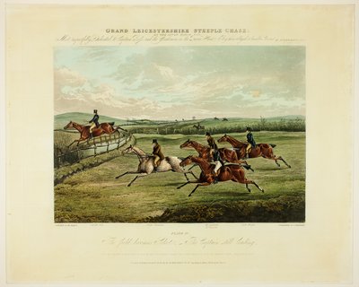 Het veld wordt select, van de Grand Steeplechase over Leicestershire door Charles Bentley