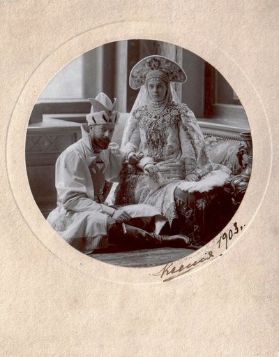 Grootvorst Alexander Michailovitsj en grootvorstin Xenia Alexandrovna van Rusland, 1903 door Charles Bergamasco