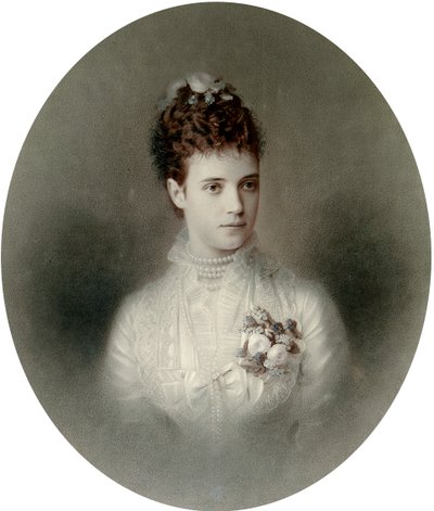 Portret van keizerin Maria Fyodorovna van Rusland, 1890s door Charles Bergamasco